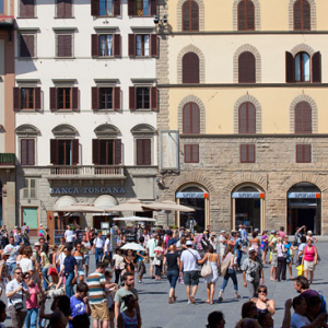 Piazza della Signoria we Florencji. EU, Italia.