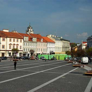 Litwa-Wilno. Kamienice przy rynku