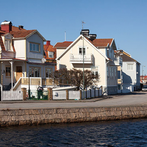 Karlskrona, zabudowa mieszkalna na Wyspie Ekholmen. EU, Szwecja.