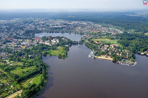 LOTNICZE. PL-Warm-Maz. jezioro Jeziorak, panorama na Ilawe.