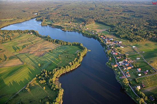 Lotnicze, warm-maz, Pojezierze Mazurskie (Elckie). Jezioro Rostki.