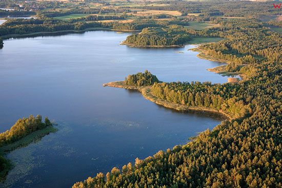 Lotnicze, warm-maz, Pojezierze Mazurskie (Elckie). Jezioro Druglin.