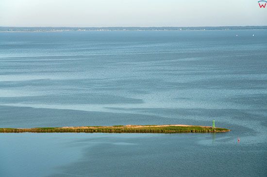 Lotnicze, Pl, warm-maz. Zalew Wislany, panorama na Mierzeje Wislana.