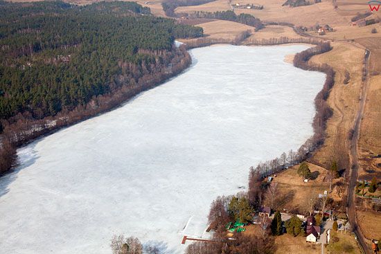 Pl, warminsko-mazurskie, Lotnicze. Jezioro Wagiel.