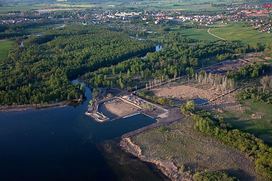 Lotnicze, Pl, warm-maz. Wegorapa wpadajaca do jeziora Mamry.