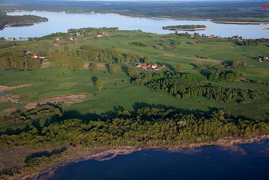 Lotnicze, Pl, warm-maz. Panorama od strony jeziora Mamry na Swiecajty.