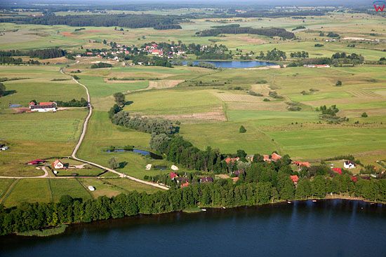 Lotnicze, EU, PL, Warm-Maz. Jezioro Sasek Wielki na wysokosci miejscowosci Linowo.