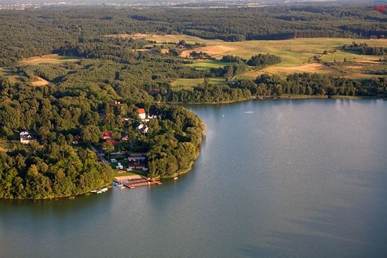 EU, PL, warm-maz. Lotnicze. Jezioro Ubik Wileki.