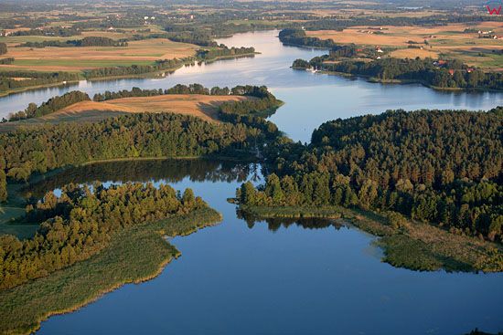 EU, PL, warm-maz. Lotnicze. Jezioro Nialk i Wojnowo.