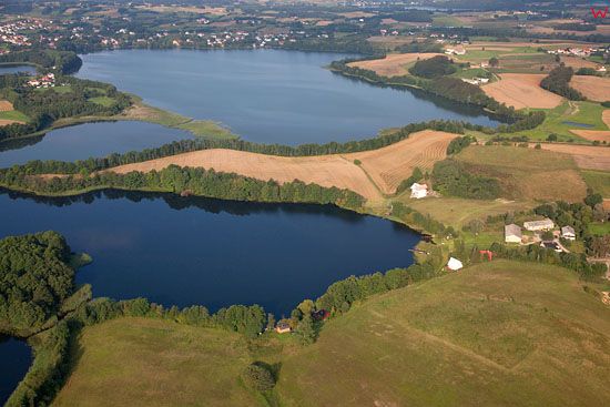 Lotnicze, EU, PL, Pomorskie. Kaszubski Park Krajobrazowy. Jezioro Rekowo i Biale.   
