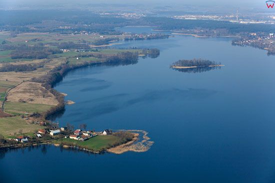 Jezioro Selmet Wielki. Lotnicze, EU, Pl, warm-maz.