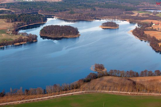 Jezioro Kukowino. EU, Pl, warm-maz, LOTNICZE.
