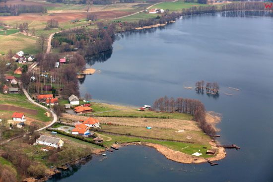 Orzechowo nad jeziorem Szostak. Lotnicze, EU, Pl, warm-maz.