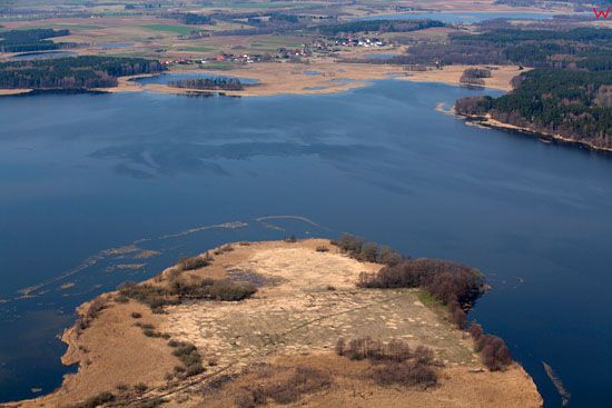 Jezioro Goldopiwo. Lotnicze, EU, Pl, warm-maz.