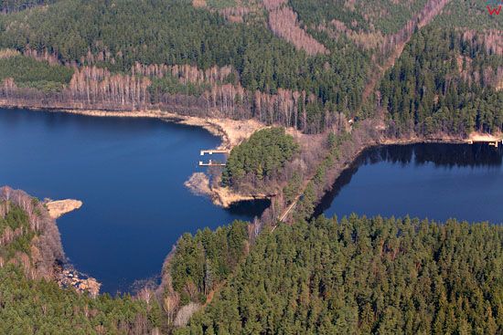 Jezioro Goldopiwo i Zabinki. Lotnicze, EU, Pl, warm-maz.