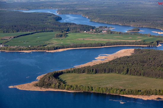Jezioro Sniardwy i Beldany. EU, Pl, warm-maz, LOTNICZE.