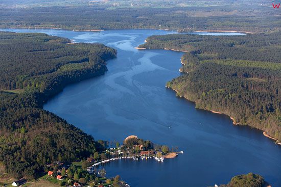 Jezioro Beldany. EU, Pl, warm-maz, LOTNICZE.