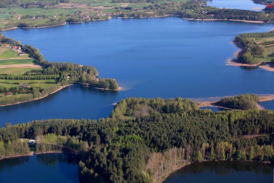 Jezioro Probarskie. EU, Pl, warm-maz, LOTNICZE.