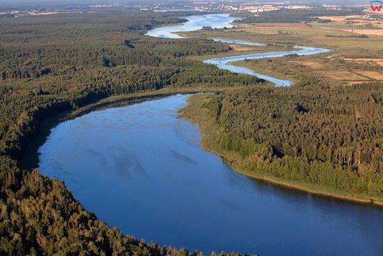 Jezioro Drweckie. EU, Pl, warm-maz. Lotnicze.