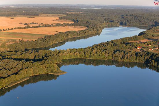 Jezioro Ublik Wielki i Maly. EU, PL, Warm-Maz. LOTNICZE.