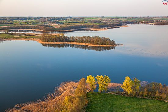 Jezioro Stregiel. EU, Pl, Warm-Maz. Lotnicze.