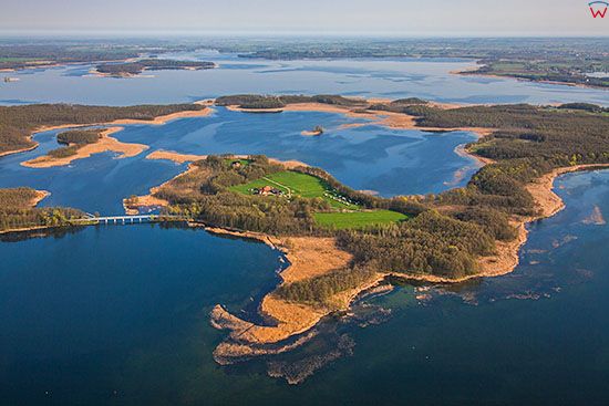 Jezioro Dargin Kirsajty i Mamry. EU, Pl, Warm-Maz. Lotnicze.