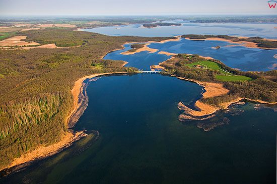 Jezioro Dargin Kirsajty i Mamry. EU, Pl, Warm-Maz. Lotnicze.