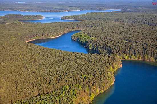Jezioro Pluszne i Lanskie. EU, PL, Warm-Maz. Lotnicze.
