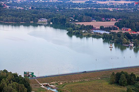 Jezioro Pokrzywnickie - Zbiornik Szale. EU, Pl, Wielkopolskie. Lotnicze.