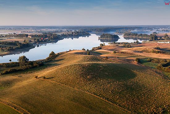 Jezioro Ilawskie, panorama od strony NE. EU, PL, Warm-Maz. Lotnicze.