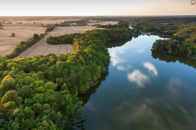 Jezioro Pierzchalskie - zbiornik zaporowy na Paslece. EU, PL, Warm-Maz. Lotnicze.