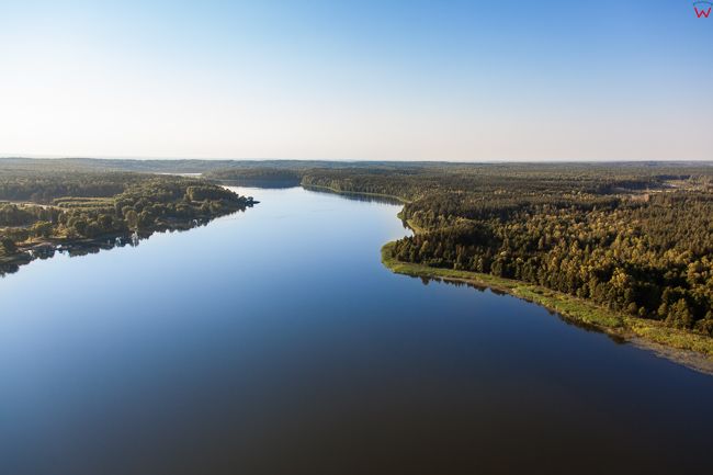 Jezioro Goldap widoczne od strony S. EU, Pl, Warm-Maz. Lotnicze.