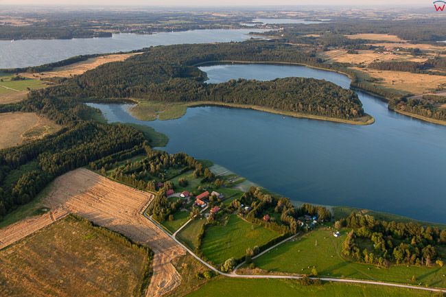 Jezioro Harsz widok od strony S. EU, PL, Warm-Maz. Lotnicze.