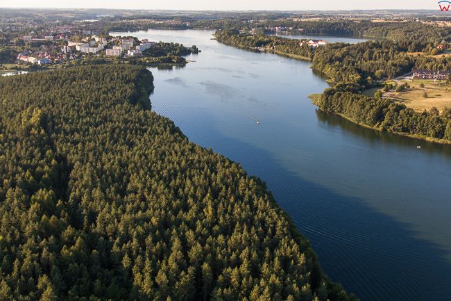 Mragowo, jezioro Czos. EU, PL, Warm-Maz. Lotnicze.