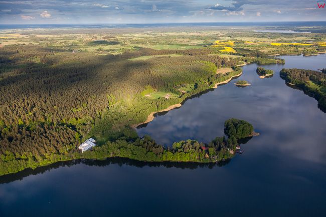 Jezioro Kalwa,. EU, Pl, warm-maz. Lotnicze