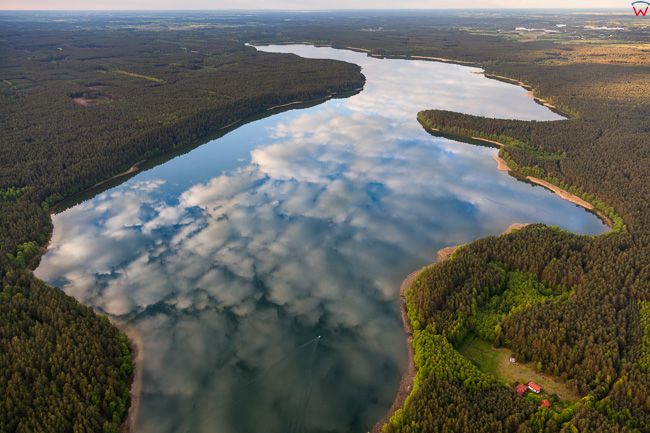 Jezioro Kosno. EU, Pl, warm-maz. Lotnicze