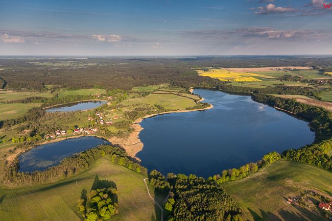Jezioro Kierzlinskie. EU, Pl, Warm-Maz. Lotnicze.