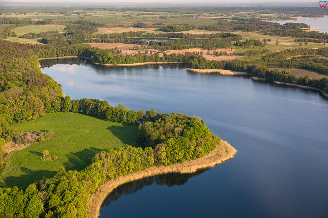Jezioro Narie, panorama od strony N, EU, PL, Warm-Maz. Lotnicze