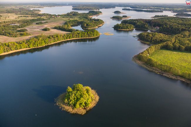 Jezioro Narie, panorama od strony N, EU, PL, Warm-Maz. Lotnicze