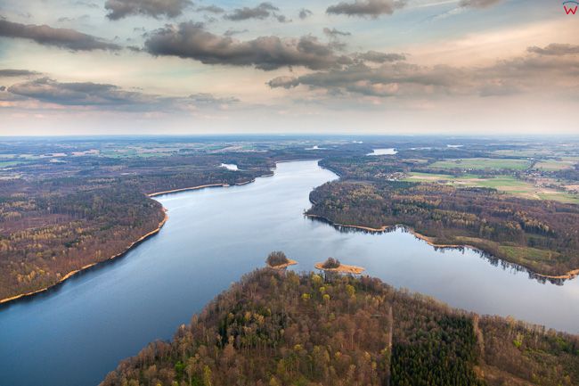 Jezioro Ruda Woda. EU, PL, Warm-Maz. Lotnicze.