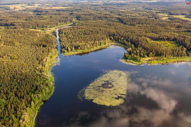 Jezioro Mosag pod Olsztynem. EU, PL, warm-maz. Lotnicze.