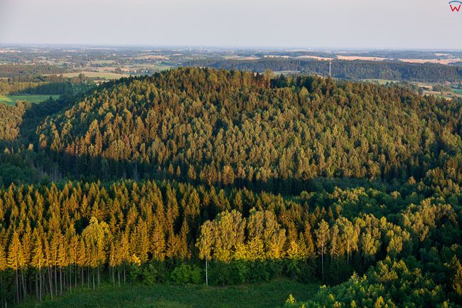 Szeska GĂłra (309 m npm). EU, Pl, Warm-Maz. Lotnicze.