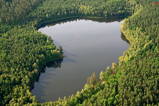 Lotnicze, Pl, warm-maz. Mazurski Park Krajobrazowy. Jezioro Wesolek.