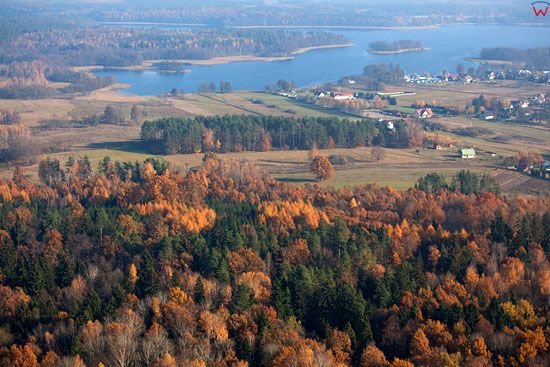 Lotnicze, EU, Pl. Mazurski Park Krajobrazowy. Panorama na Wygryny.
