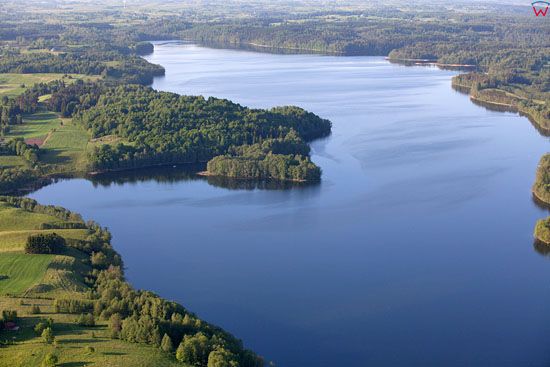 Suwalski Park Krajobrazowy. Jezioro Hancza. EU, Pl, warm-maz, LOTNICZE.