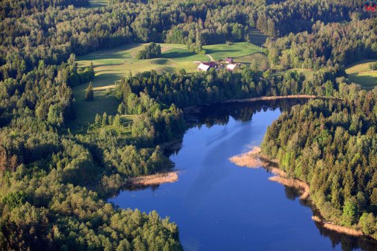 Suwalski Park Krajobrazowy. Jezioro Bocznel. EU, Pl, warm-maz, LOTNICZE.