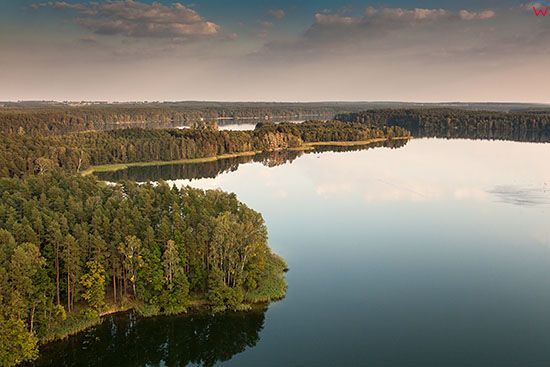 Brodnicki Park Krajobrazowy, jezioro Parteczyny. EU, PL, Warm-Maz. Lotnicze.