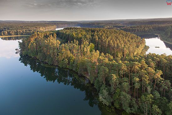 Brodnicki Park Krajobrazowy, jezioro Parteczyny. EU, PL, Warm-Maz. Lotnicze.