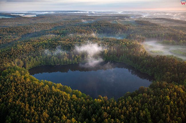 Wdecki Park Krajobrazowy, jezioro Slawno. EU, PL, Kujawsko-Pomorskie.