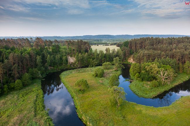 Brodnicki Park Krajobrazowy, 26.05.2016 n/z rzeka Drweca. EU, PL, Kuj-Pom. Lotnicze.